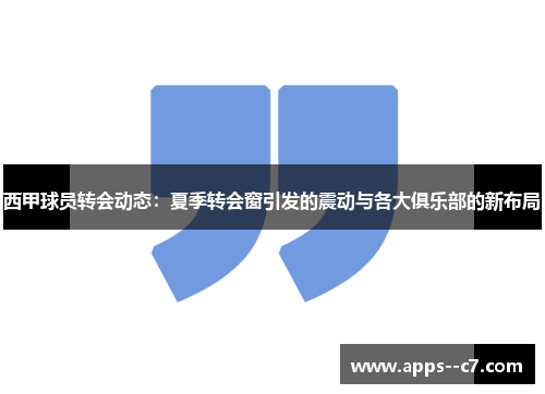 西甲球员转会动态:夏季转会窗引发的震动与各大俱乐部的新布局 西甲球员转会动态:夏季转会窗引发的震动与各大俱乐部的新布局